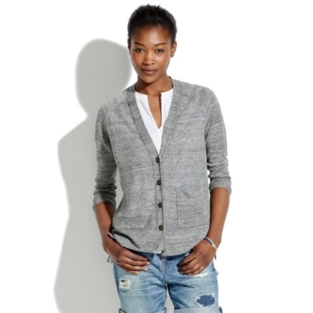 MADEWELL | Heathered Sandstitch Linen Cardigan